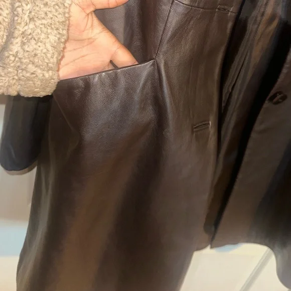 Genuine leather jacket KENNETH COLE x Wilson’s Leather Brown L *READ